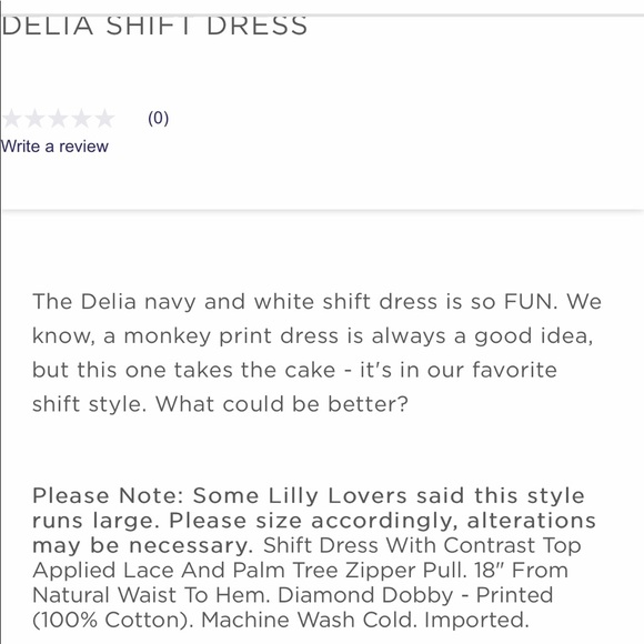 NWOT Lilly Pulitzer Delia Shift Dress - Picture 4 of 8